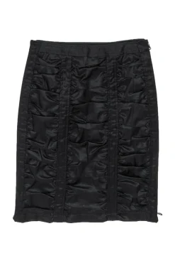 Nanette Lepore - Black Ruched Pencil Skirt w/ Double Zippers Sz 0