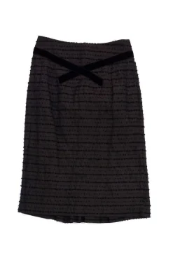 Nanette Lepore - Brown & Black Satin Skirt Sz 2