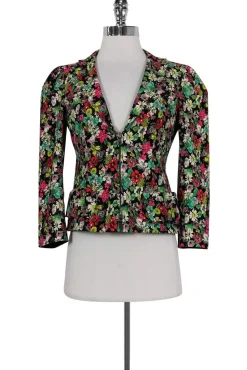 Nanette Lepore - Floral Zip Blazer Sz 2