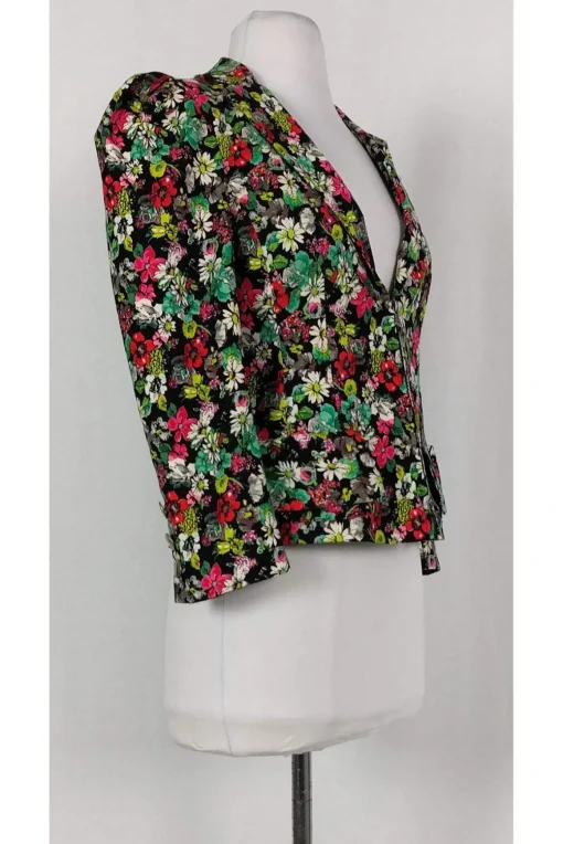 Nanette Lepore - Floral Zip Blazer Sz 2
