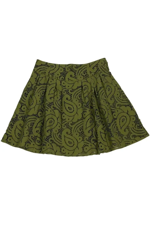Nanette Lepore - Green Lace Flared Skirt Sz 10