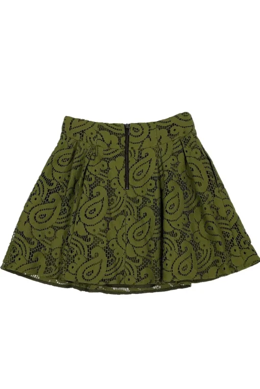 Nanette Lepore - Green Lace Flared Skirt Sz 10