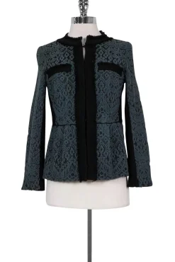 Nanette Lepore - Grey & Black Lace Jacket Sz 6