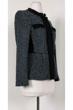 Nanette Lepore - Grey & Black Lace Jacket Sz 6