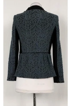 Nanette Lepore - Grey & Black Lace Jacket Sz 6