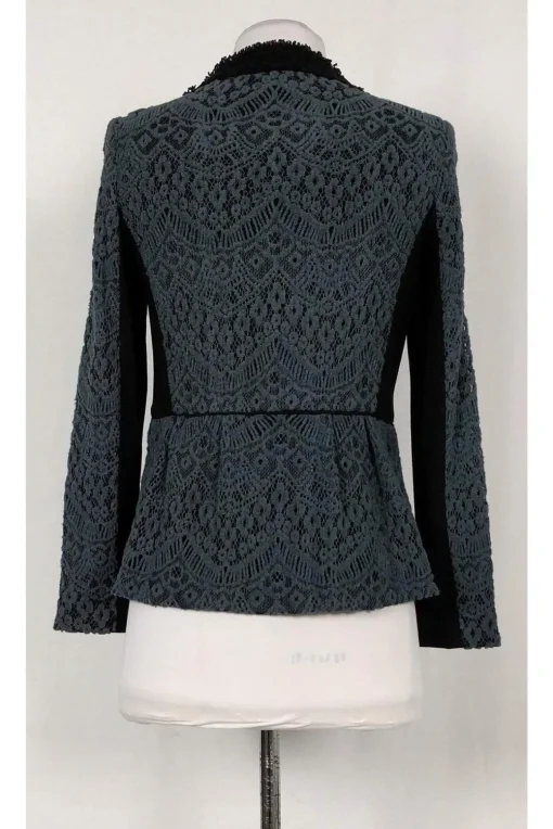 Nanette Lepore - Grey & Black Lace Jacket Sz 6