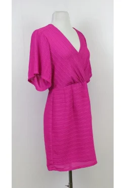 Nanette Lepore - Hot Pink Textured Dress Sz 2