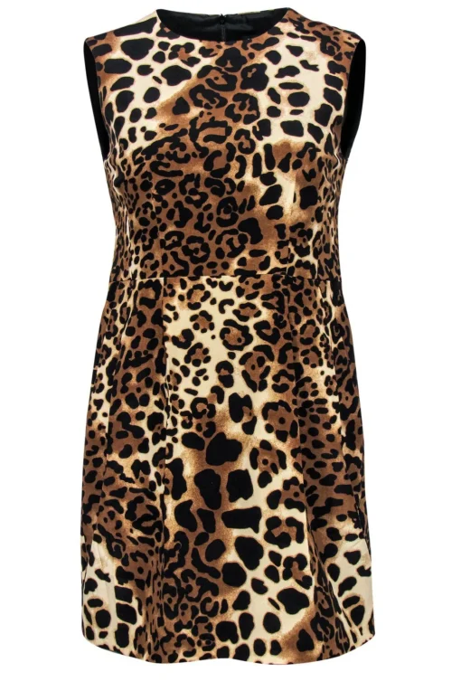 Nanette Lepore - Leopard Printed Silk Fit & Flare Dress Sz 4