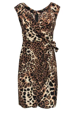Nanette Lepore - Leopard Print Silk Faux Wrap Dress Sz 8