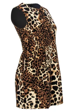 Nanette Lepore - Leopard Printed Silk Fit & Flare Dress Sz 4