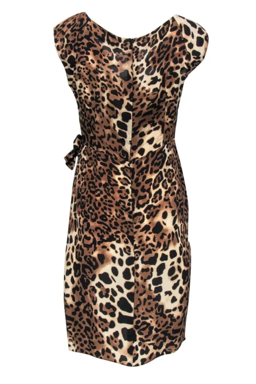 Nanette Lepore - Leopard Print Silk Faux Wrap Dress Sz 8