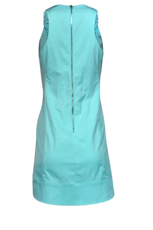 Nanette Lepore - Mint Green Smock Dress w/ Crochet Bib Sz 6