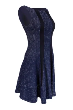 Nanette Lepore - Navy & White Speckled Knit Dress Sz 6