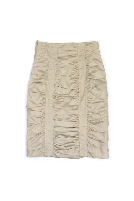 Nanette Lepore - Nude Ruched Pencil Skirt Sz 2