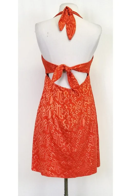 Nanette Lepore - Orange Beaded Tribal Dress Sz 8