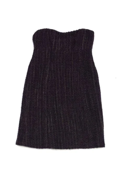 Nanette Lepore - Purple Tweed Strapless Dress Sz S