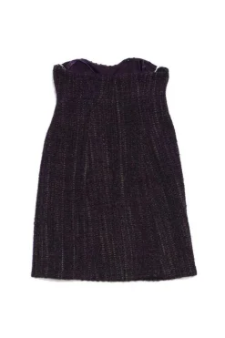 Nanette Lepore - Purple Tweed Strapless Dress Sz S