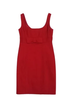 Nanette Lepore - Red Sleeveless Waist Bow Dress Sz 4