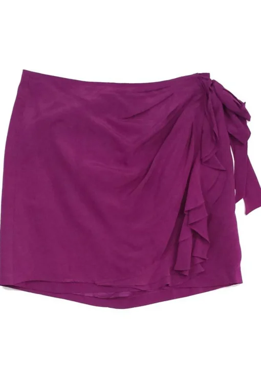 Nanette Lepore - Violet Ruffle Bow Silk Skirt Sz 6