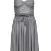 Nanushka - Gray Sleeveless Drape Mini Dress w/ Rope Belt Sz S