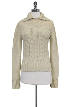 Narciso Rodriguez - Cream Cable Knit Sweater Sz S