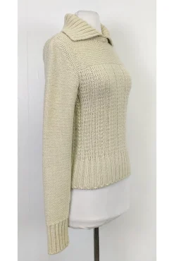 Narciso Rodriguez - Cream Cable Knit Sweater Sz S