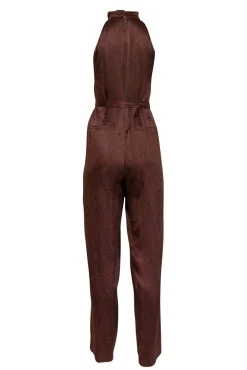 Nicholas - Maroon & Black Snake Print Sleeveless Jumpsuit Sz 4