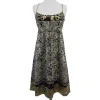 Nicole Miller - Black & Gold Print Silk Dress Sz 6