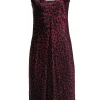 Nili Lotan - Ruby & Black Cheetah Print Sleeveless Silk Slip Dress Sz M