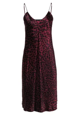 Nili Lotan - Ruby & Black Cheetah Print Sleeveless Silk Slip Dress Sz M