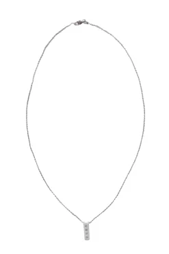 No Label - 14k White Gold Necklace & Earring Set