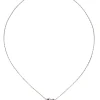 No Label - 14K White Gold w/ White & Brown Diamond Pendant Necklace