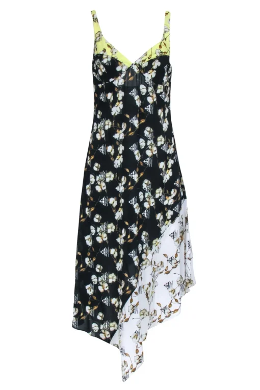 Off-White - Black & Yellow  Logo Print Dress Sz 6
