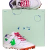 Off-White - White & Multicolored Leather "Mountain Cleats" Sz 6
