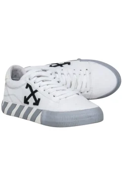Off-White - White Seakers w/ Logo & Tag Detail Sz 9