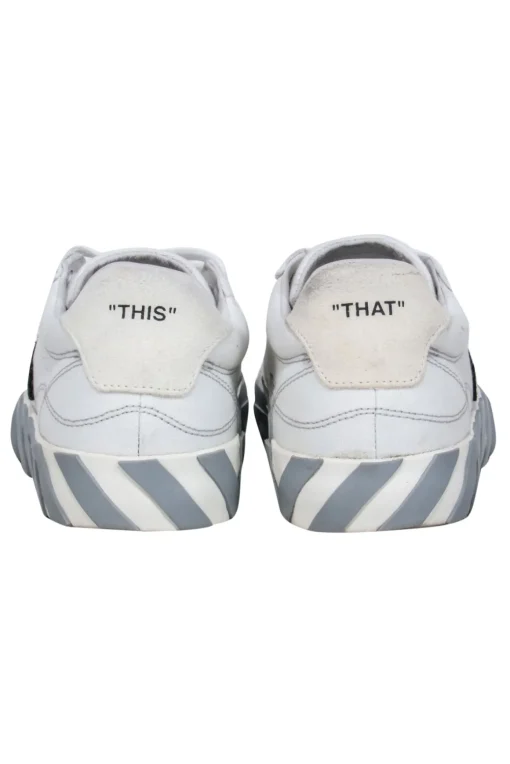 Off-White - White Seakers w/ Logo & Tag Detail Sz 9