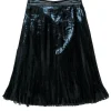 Ohne Titel - Black Faux Patent Leather Accordion Pleated Midi Skirt Sz 6