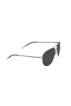 Oliver Peoples - Silver & Black Aviator Sunglasses