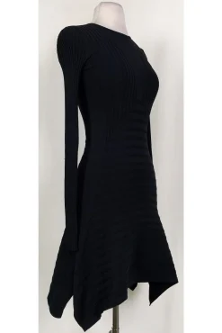 Opening Ceremony - Black Ribbed Flared Dress Sz XS