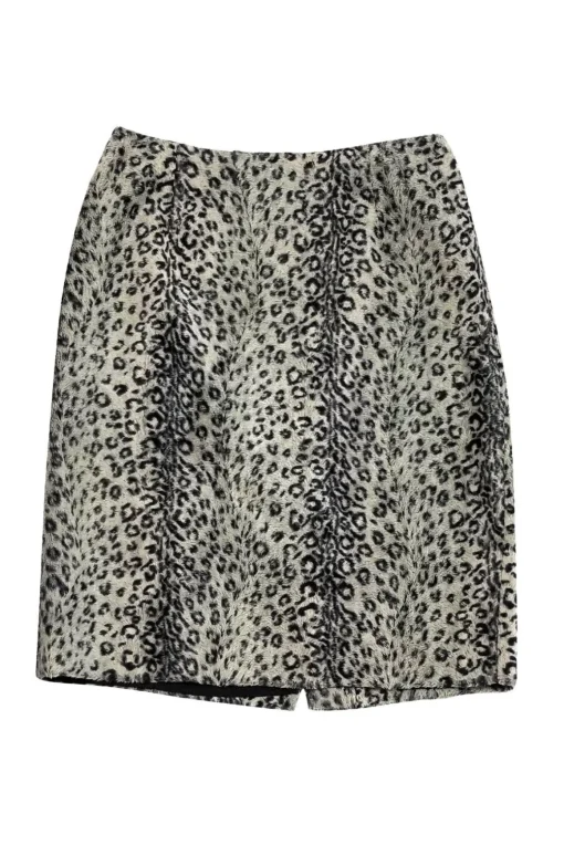 Oscar de la Renta - Animal Print Pencil Skirt Sz 8
