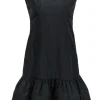 Oscar de la Renta - Black Silk Taffeta Dress Sz 6