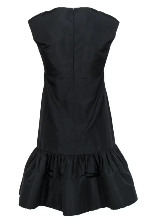 Oscar de la Renta - Black Silk Taffeta Dress Sz 6