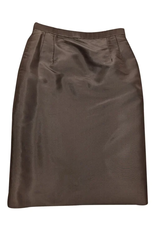 Oscar de la Renta - Brown Straight Skirt Sz 8