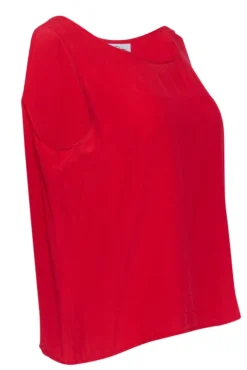 Oscar de la Renta - Red Silk Tank Sz L