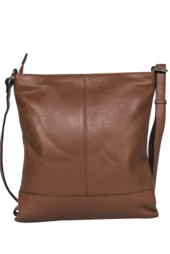 Osprey London - Brown Pebbled Leather Rectangle Crossbody