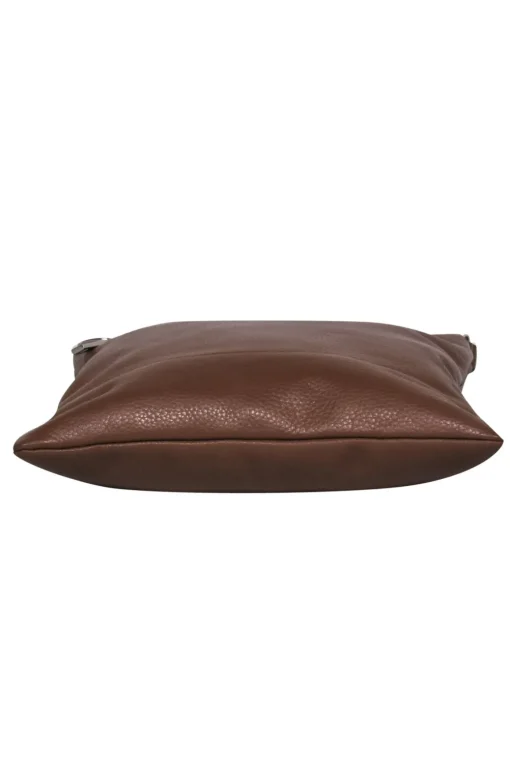Osprey London - Brown Pebbled Leather Rectangle Crossbody