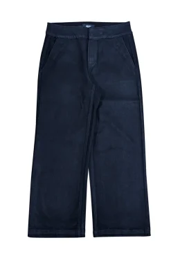 Paige - Black Wax Coated Cropped Wide Leg Jeans Sz 8