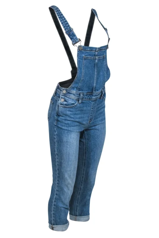 Paige - Medium Wash Denim Skinny Fit Overalls Sz 25