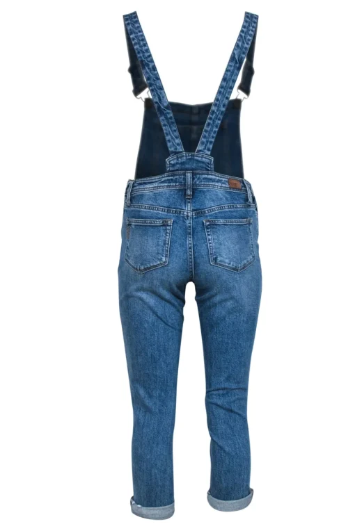 Paige - Medium Wash Denim Skinny Fit Overalls Sz 25