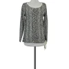 Parker - Black & White Striped Textured Sweater Sz S